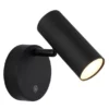 Akku Wandstrahler ALLVI Schwarz kabellos ohne Stromanschluss, Breite 10cm