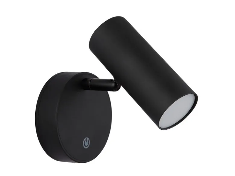 Akku Wandstrahler ALLVI Schwarz kabellos ohne Stromanschluss, Breite 10cm
