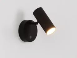 Akku Wandstrahler ALLVI Schwarz kabellos ohne Stromanschluss, Breite 10cm