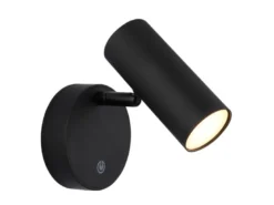 Akku Wandstrahler Schwarz kabellos ohne Stromanschluss, Breite 10cm