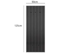 Akustikpaneel Garderobe GWEN in Eiche-Schwarz, Höhe 125cm
