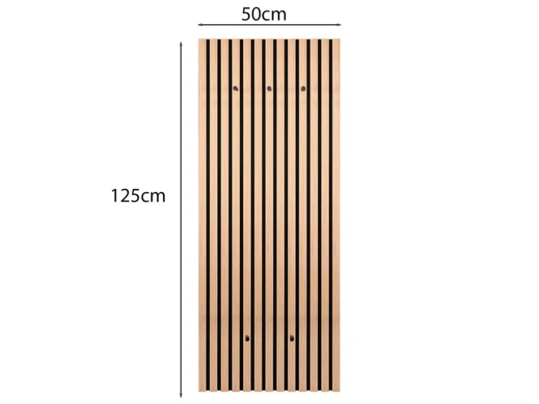 Akustikpaneel Garderobe GWEN in Holzoptik, Höhe 125cm