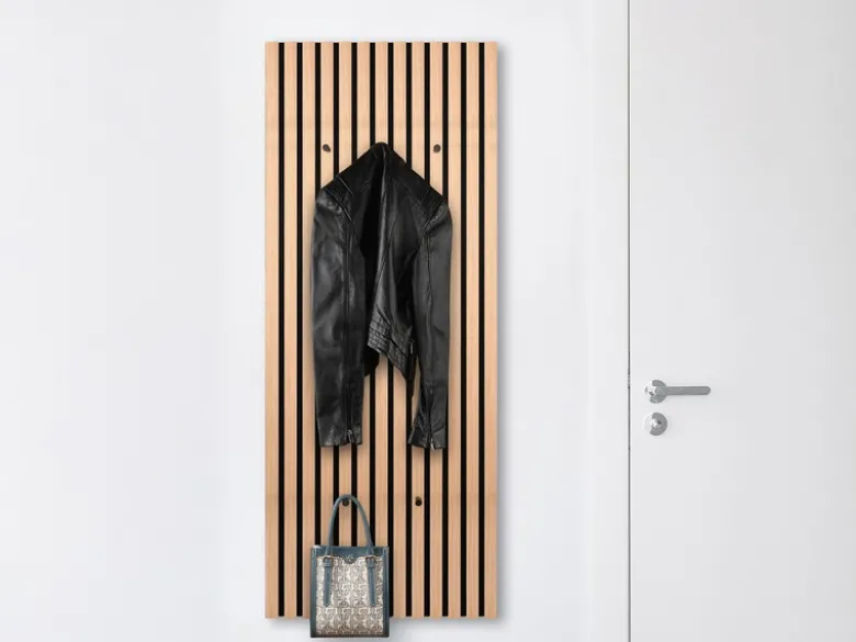 Akustikpaneel Garderobe GWEN in Holzoptik, Höhe 125cm