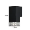 ALU Außenwandleuchte POLLUX Down Light Schwarz Effektstreifen IP44, Höhe 19cm