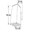 Aluminium-Wandleuchte MONZA, Up/Down-light, GU10-Sockel, H: 20 cm, IP44