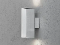 Aluminium-Wandleuchte MONZA, Up/Down-light, GU10-Sockel, H: 20 cm, IP44