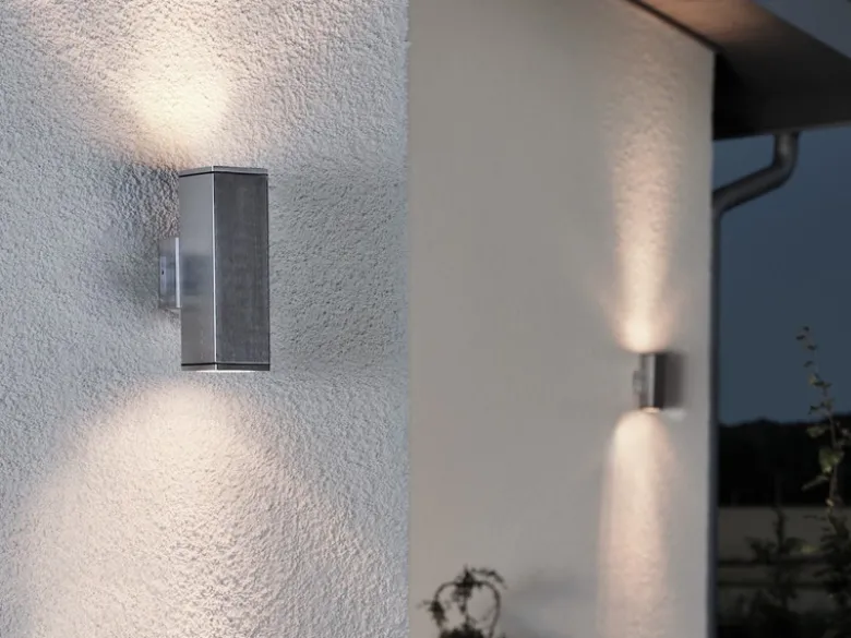 Aluminium-Wandleuchte MONZA, Up/Down-light, GU10-Sockel, H: 20 cm, IP44