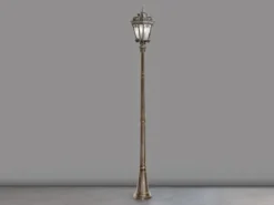 Antike extra große Straßenlaterne TOURNAI Bronzefarbig, Höhe 295cm