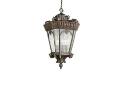 Antike Hängelaterne TOURNAI Aluminium Bronzefarbig, Ø 19cm