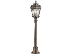 Antike LED Wegeleuchte Aluminium Bronzefarbig, Höhe 110cm