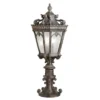 Antike Sockelleuchte TOURNAI Aluminium Bronzefarbig, Höhe 67cm