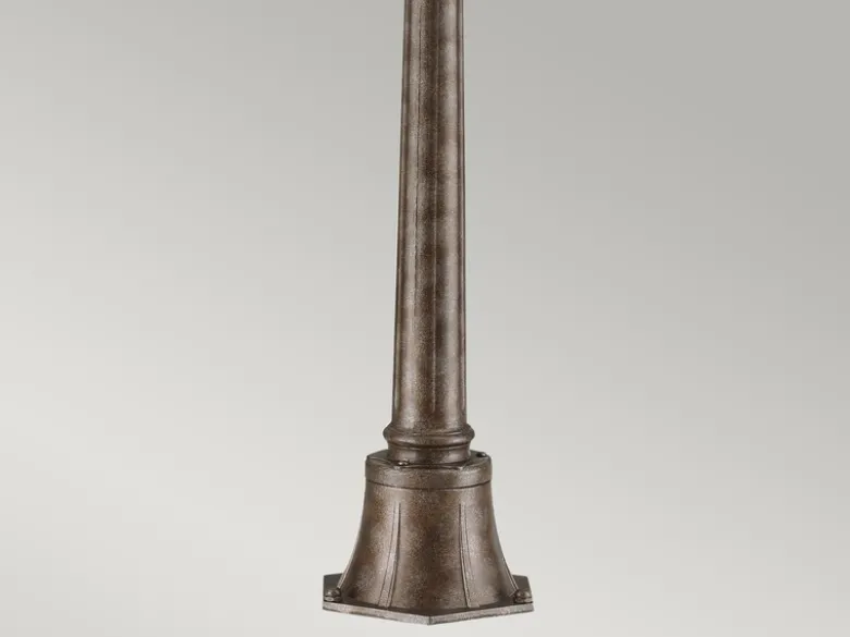 Antike Wegeleuchte TOURNAI Aluminium Bronzefarbig, Höhe 110cm