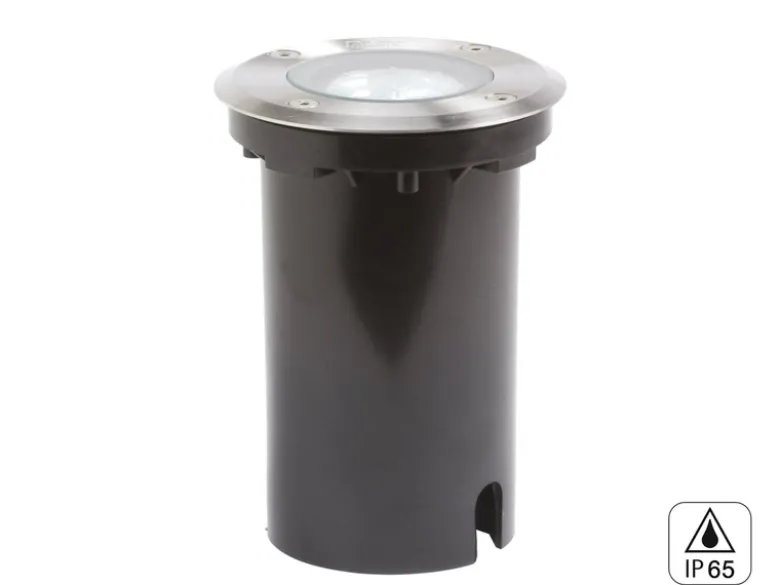 Außen Bodeneinbaustrahler Ø 11cm IP65, Edelstahl, bis 1500 kg