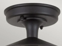 Außen Deckenlaterne HEREFORD aus Alu im Landhausstil, Schwarz Höhe 23,5cm