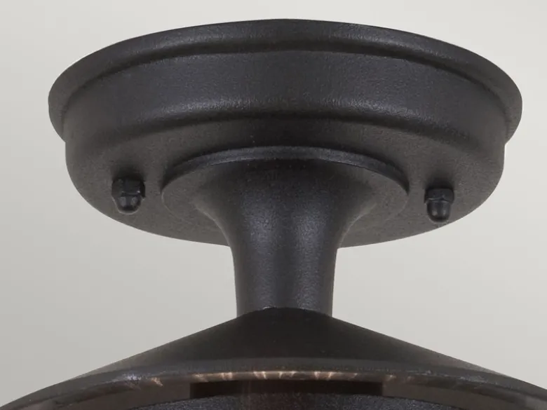 Außen Deckenlaterne HEREFORD aus Alu im Landhausstil, Schwarz Höhe 26cm