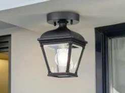 Außen Deckenleuchte BAYVIEW Laterne im Landhausstil, Höhe 22,5cm