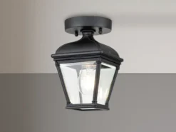 Außen Deckenleuchte BAYVIEW Laterne im Landhausstil, Höhe 22,5cm