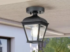 Außen Deckenleuchte BAYVIEW Laterne im Landhausstil, Höhe 22,5cm