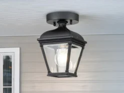Außen Deckenleuchte BAYVIEW Laterne im Landhausstil, Höhe 22,5cm
