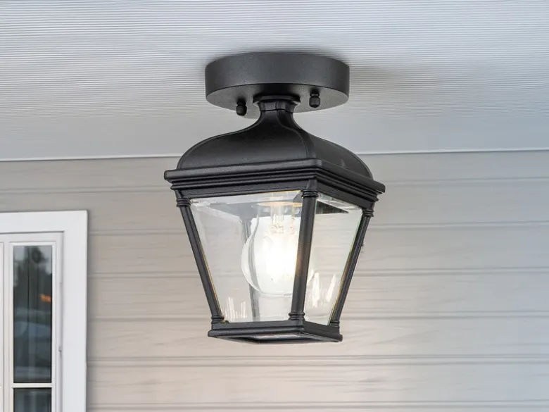 Außen Deckenleuchte BAYVIEW Laterne im Landhausstil, Höhe 22,5cm