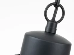Außen Hängeleuchte COPENHAGEN aus Edelstahl, Schwarz Ø22cm