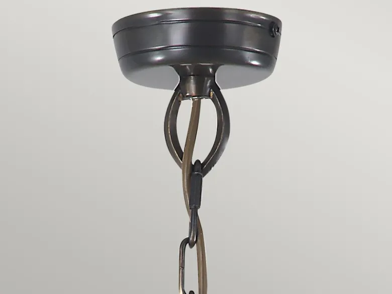 Außenhängeleuchte MANSION HOUSE im Landhausstil, Altmessing Ø22cm