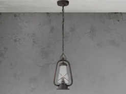 Außenhängeleuchte MINERS in antiker Laternenoptik, Breite 20cm