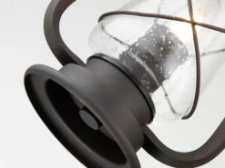 Außenhängeleuchte MINERS in antiker Laternenoptik, Breite 20cm