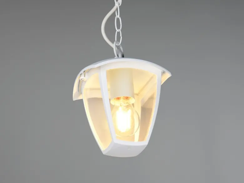 Außenhängeleuchte VENTA im Landhausstil aus Aluminium Weiß, 17x17cm