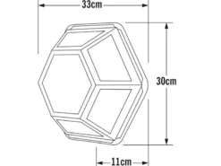 Außenleuchte CASTOR für Wand & Decke aus Kupfer, Höhe 30cm