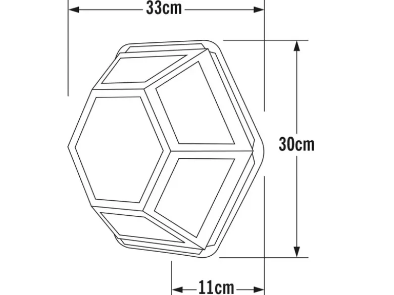 Außenleuchte CASTOR für Wand & Decke, Höhe 30cm, Stahl galvanisiert