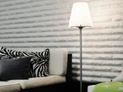 Außenstehleuchte LUCCA aus Aluminium, Höhe 130cm, Weiß