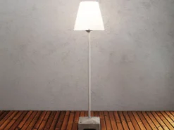 Außenstehleuchte LUCCA aus Aluminium, Höhe 130cm, Weiß