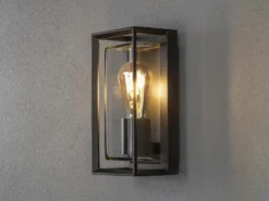 Außenwandlaterne BRINDISI mit Bewegungsmelder, Höhe 26cm, Schwarz