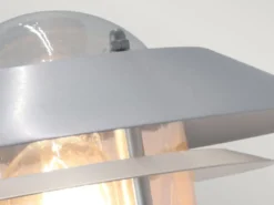 Außen Wandlaterne HELSINGOR aus Edelstahl, Silber Höhe 24cm