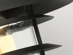 Außen Wandlaterne HELSINGOR aus Edelstahl, Schwarz Höhe 24cm