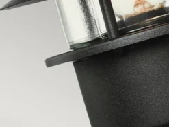 Außen Wandlaterne HELSINGOR aus Edelstahl, Schwarz Höhe 24cm