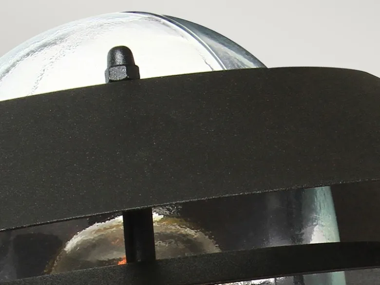 Außenwand Laterne HELSINGOR mit Bewegungsmelder, Schwarz Höhe 24cm