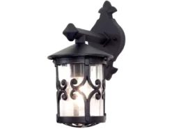 Außen Wandlaterne HEREFORD aus Alu im Landhausstil, Schwarz Höhe 31cm