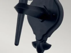 Außen Wandlaterne HEREFORD aus Alu im Landhausstil, Schwarz Höhe 42cm