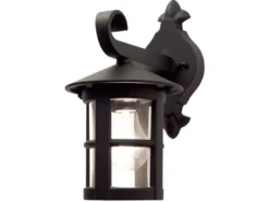Außen Wandlaterne HEREFORD aus Alu im Landhausstil, Schwarz Höhe 29cm
