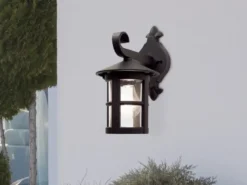 Außen Wandlaterne HEREFORD aus Alu im Landhausstil, Schwarz Höhe 29cm