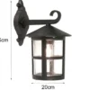 Außen Wandlaterne HEREFORD aus Alu im Landhausstil, Schwarz Höhe 34,5cm