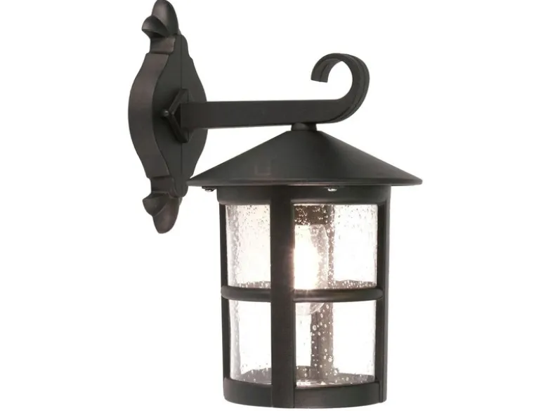Außen Wandlaterne HEREFORD aus Alu im Landhausstil, Schwarz Höhe 34,5cm