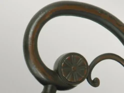 Außenwandlaterne PHILADELPHIA Jugendstil mit Amberglas, Höhe 64cm