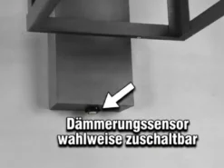 Außenwandleuchte Anthrazit in Laternenoptik mit E27 LED, Höhe 33cm