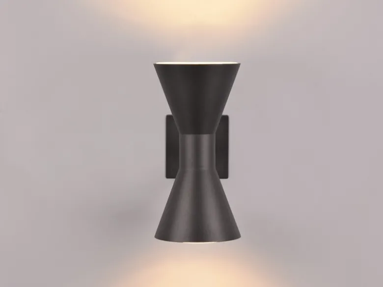 Außenwandleuchte ARDAS Up and Down in Schwarz, Höhe 20cm