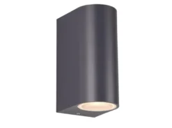 Außenwandleuchte AVA Aluminium Anthrazit mit Up and Down Licht, Höhe 15cm