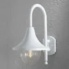 Außenwandleuchte BARI im Landhausstil aus Aluminium Weiß, Höhe 44cm