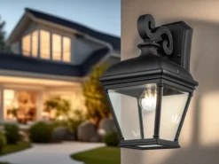 Außenwandleuchte BAYVIEW große Landhausstil Hängelaterne, Höhe 42cm